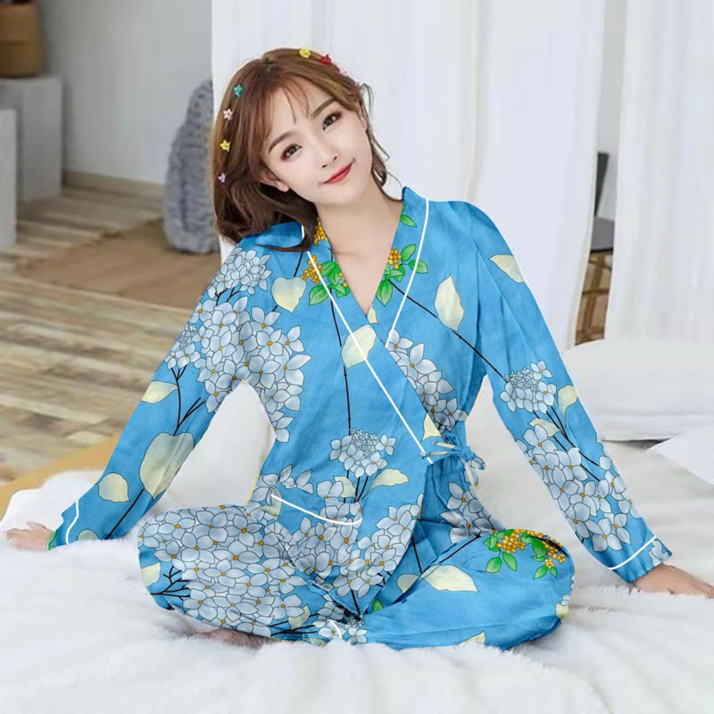 Women s long sleeve kimono set women s kimono suit pp kimono sleepwear