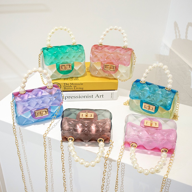 Mini jelly Sling Bags For Children And Teenagers Transparent Cute Pattern jelly bag For Women