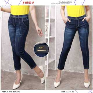 Women s Skinny 7 9 Long Jeans Curved Front Line Size 27 34 4 Colors Shopee Singapore