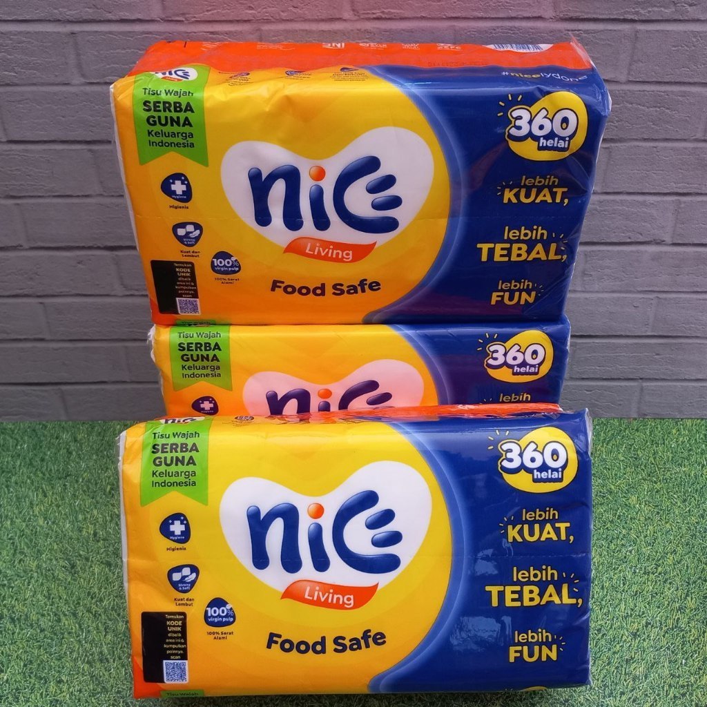 SG49 NICE Facial Tissue 360 sheets 500 Sheets Nice Living Tissue 2ply ...