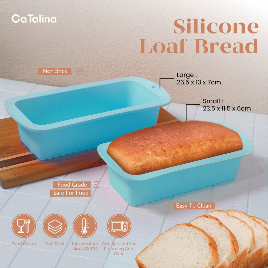 Loyang Cetakan Silikon Roti Tawar Brownies Persegi Tahan Panas Anti Lengket - Gambar 4