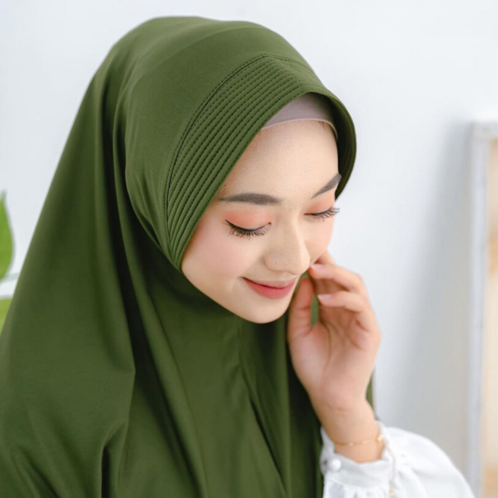 Disa Hijab - PREMIUM Bergo Amira Jersey L Label By Disaa - Gambar 4