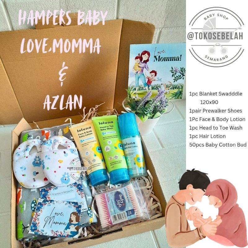 Hampers Love, Momma & Baby Azlan | Gift Set Baby Maternity Gift Loluna ...