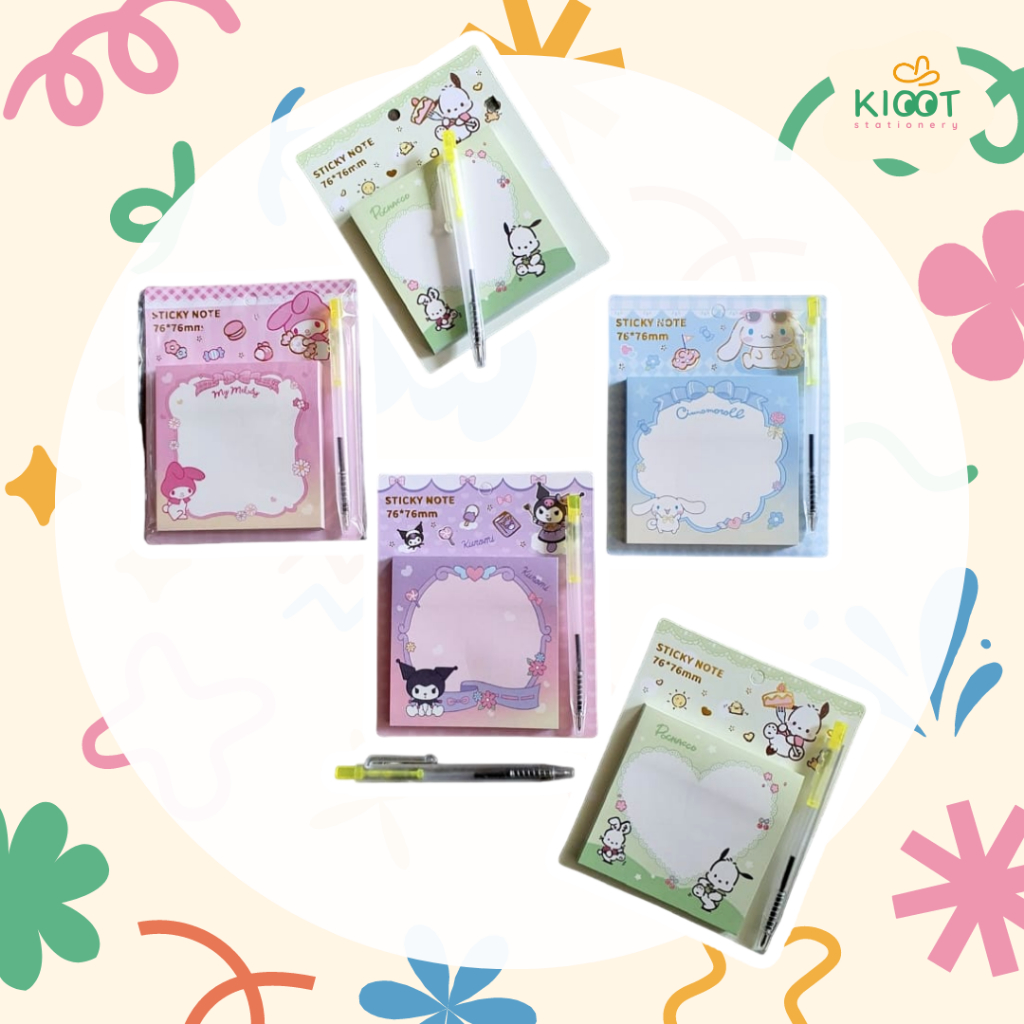 Kioot - Sticky Notes Memo Cute Mini Character Note Paper Sticker Motif ...
