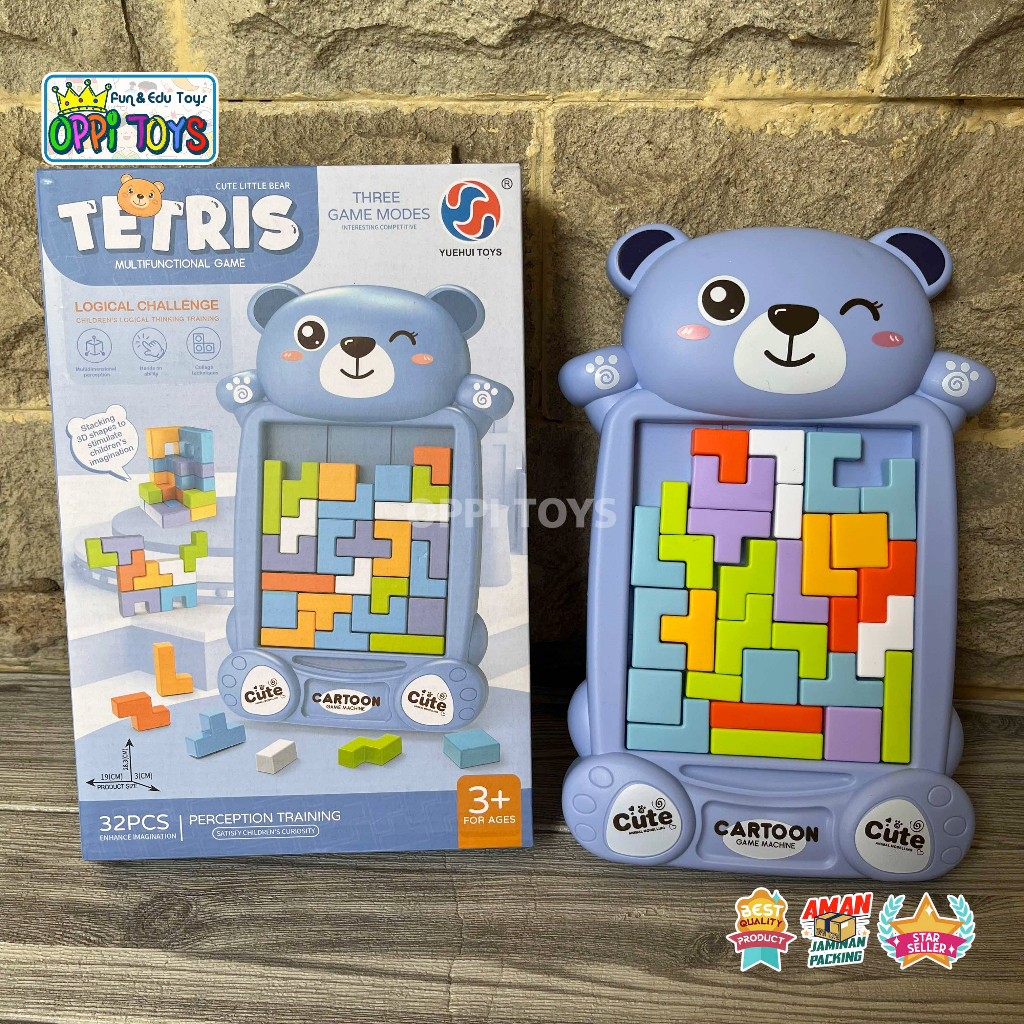 Tangram Block Tetris Puzzle Toy - 3 in 1 Russian Block Tetris - 3 Mode ...