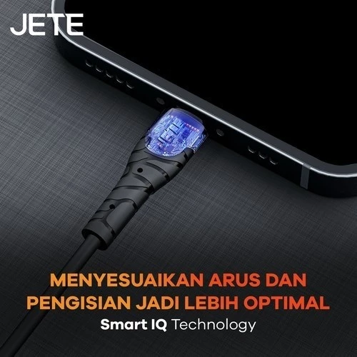 JETE Tiny 5 Kabel Data Fast Charging USB LIGHTNING/Iphone Macaron With LED - Garansi 2 Tahun - Gambar 4