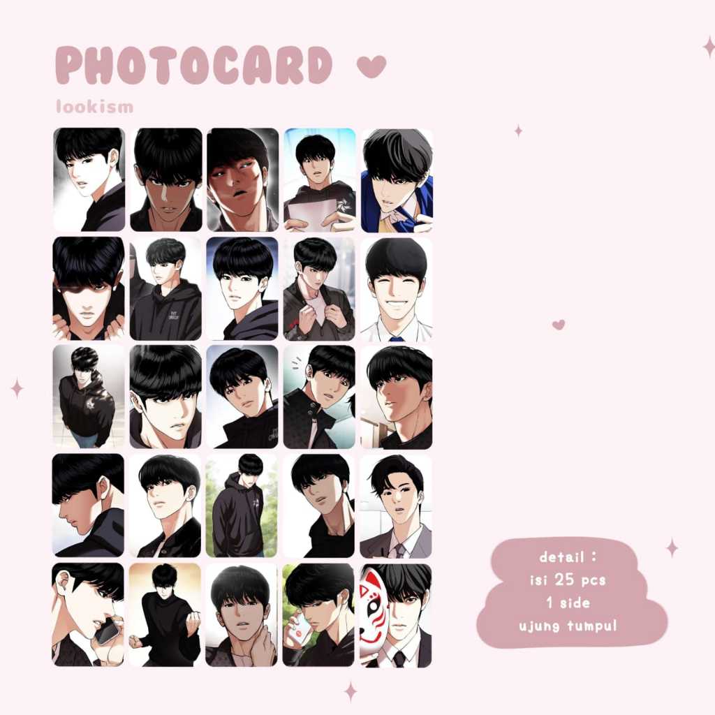 Webtoon lookism photocard contains 25 pcs | Shopee Singapore
