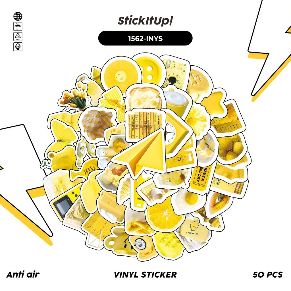 HP COD COD COD COD 100 Pcs Sticker Pack INS Yellow v2 Cute Aesthetic ...