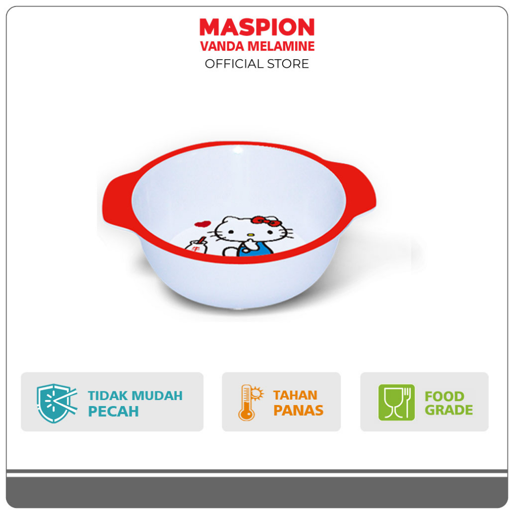Maspion Vanda Melamin Mangkok Bayi 4.5 Inch Hello Kitty - Gambar 3