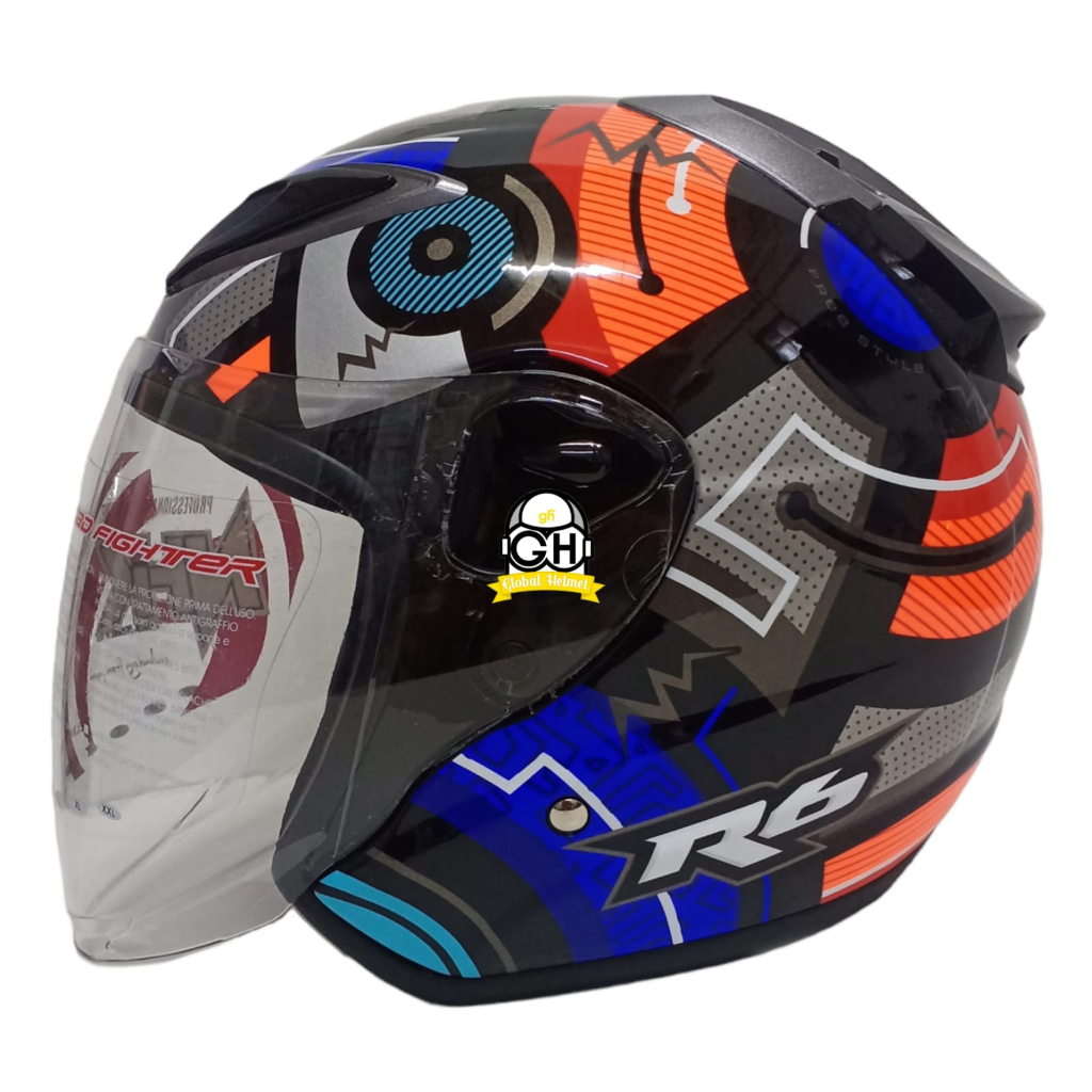 Helm nhk half face hot sale motif