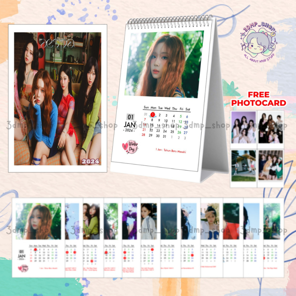 Sitting Calendar 2024 AESPA Shopee Singapore