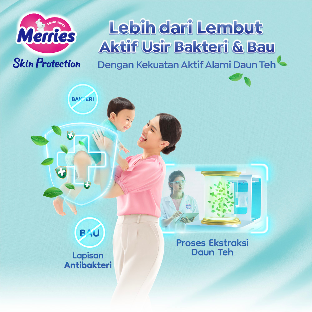 Merries Skin Protection Popok bayi Celana XL 42 Carton - Perlengkapan Bayi / Diapers Pants - Gambar 4