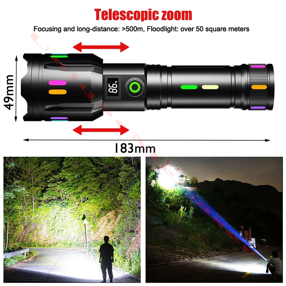 Senter LED Super Terang COBA F351 M80 Zoom - Gambar 4