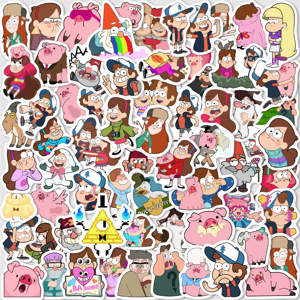 [70Pcs] Sticker Pack Gravity Falls Aesthetic Vinyl Waterproof | Shopee ...