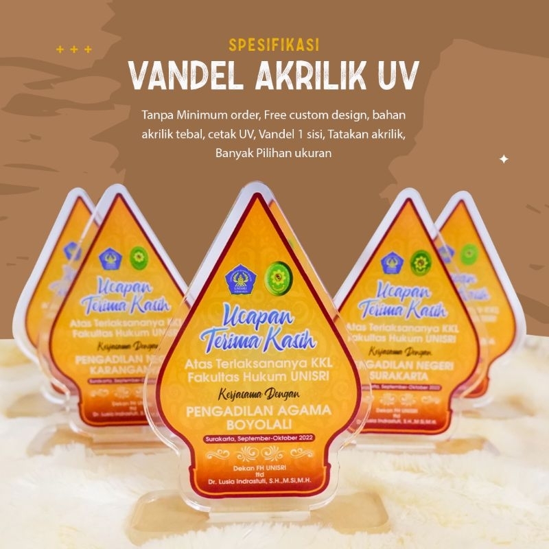 Vandel Custom Acrylic Plaque/ - Souvenirs, Graduations, Charters, event ...