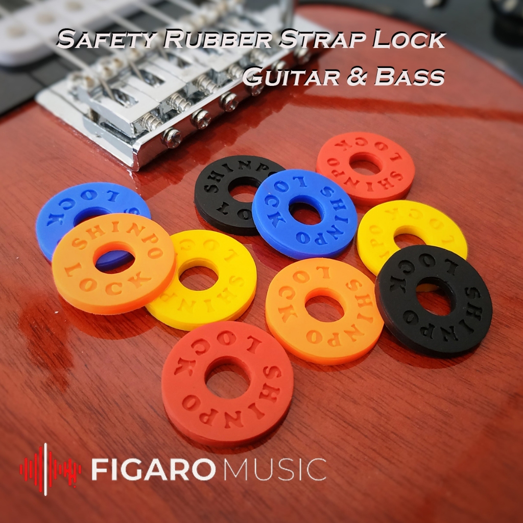 Rubber guitar strap locks sales
