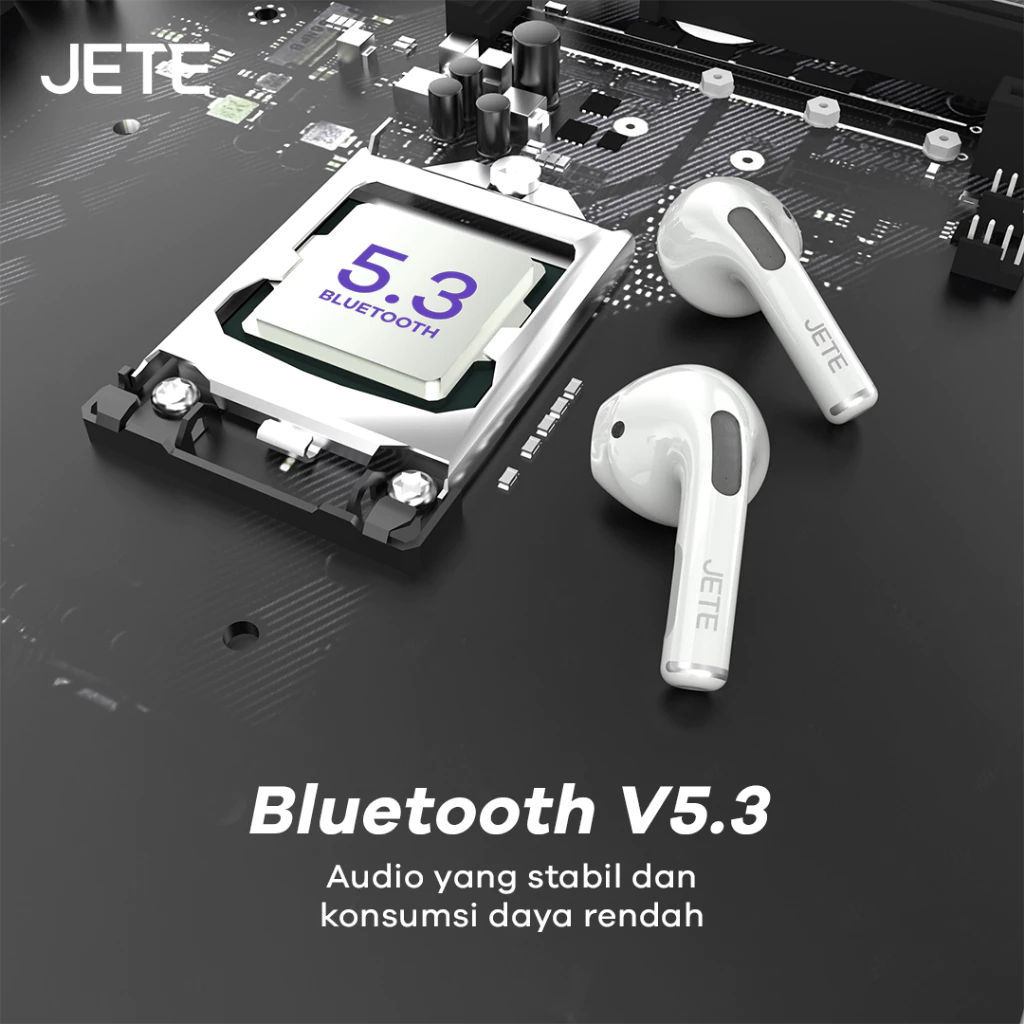JETE CE2 TWS Earbuds Headset Bluetooth IPX5 - Garansi 2 Tahun - Gambar 3