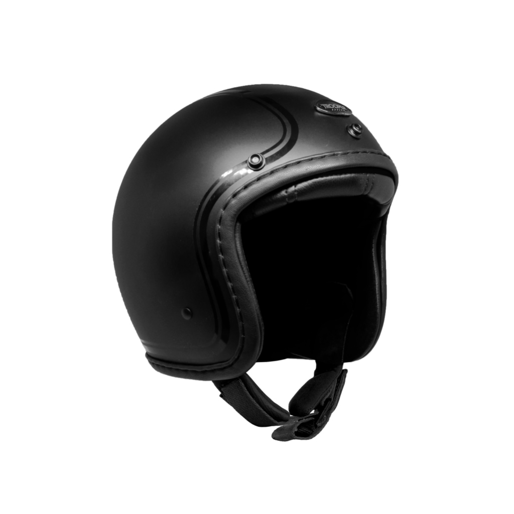Trooper Custom - Smokey Openface Helmet Black Edition Series