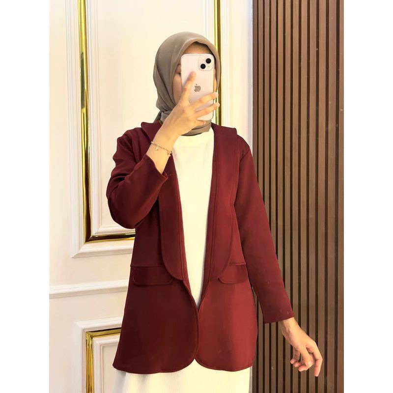 Maroon hot sale tweed blazer