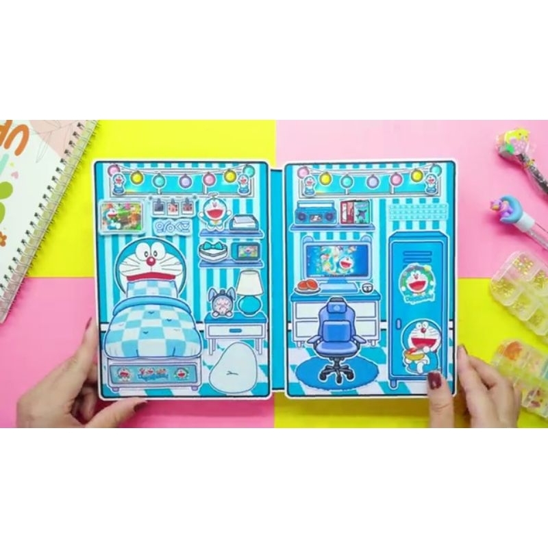 Toca Boca Educational Toys Paper book Paper Doll Toca Doraemon House ...