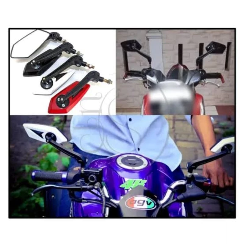 (Grosir) Spion Alevo Universal Isi Sepasang Motor Honda Yamaha - Gambar 2