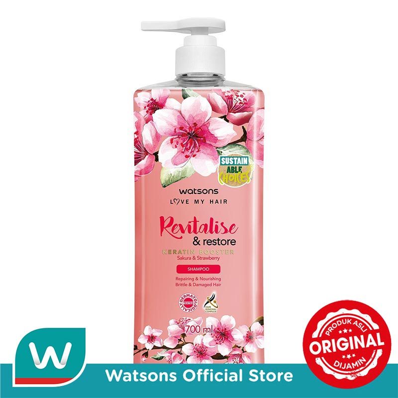 Watsons Revitalise & Restore Sakura & Strawberry Shampoo 700Ml