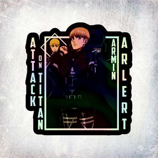 Armin ARLERT ATTACK ON TITAN ANIME HOLOGRAM STICKER (SHINGEKI NO KYOJIN ...