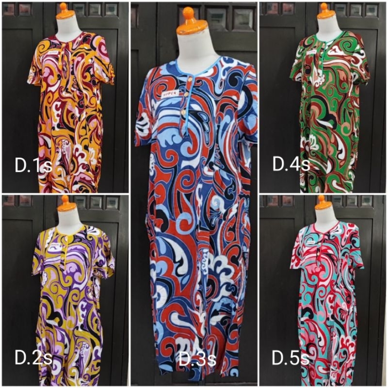 UNGU MERAH Daster 09 Red SUPER Kencana Purple short sleeve LD 110 cm ...