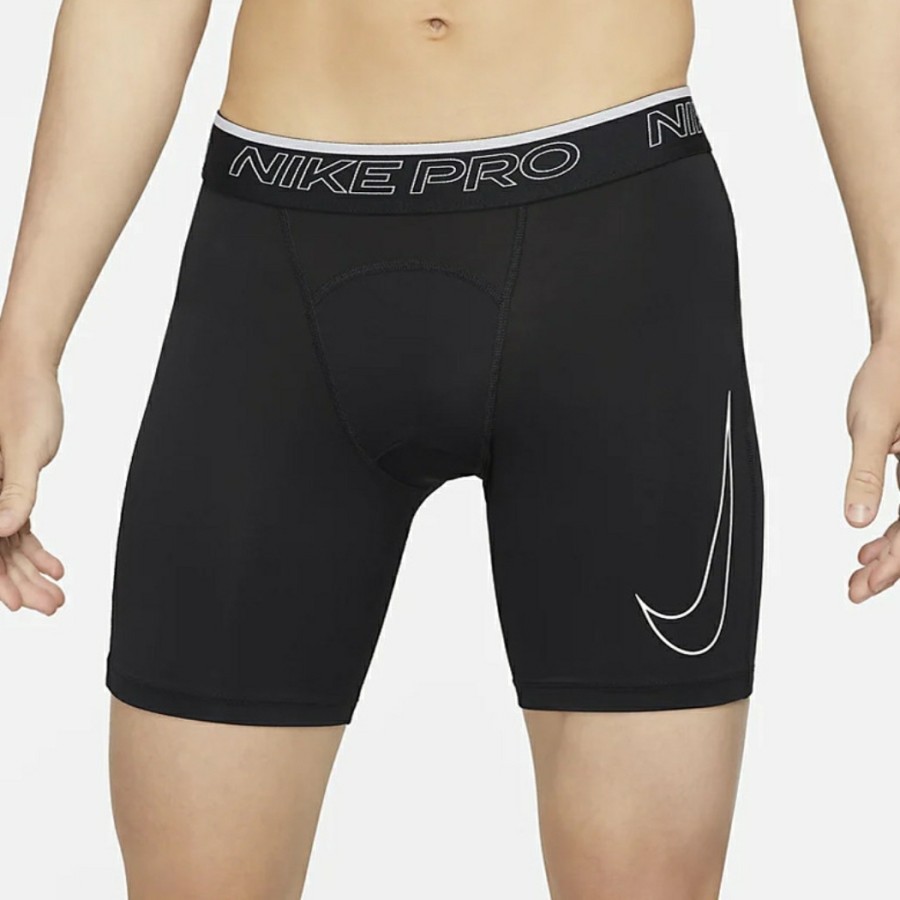 Nike training high waist double clearance layer mesh shorts in black