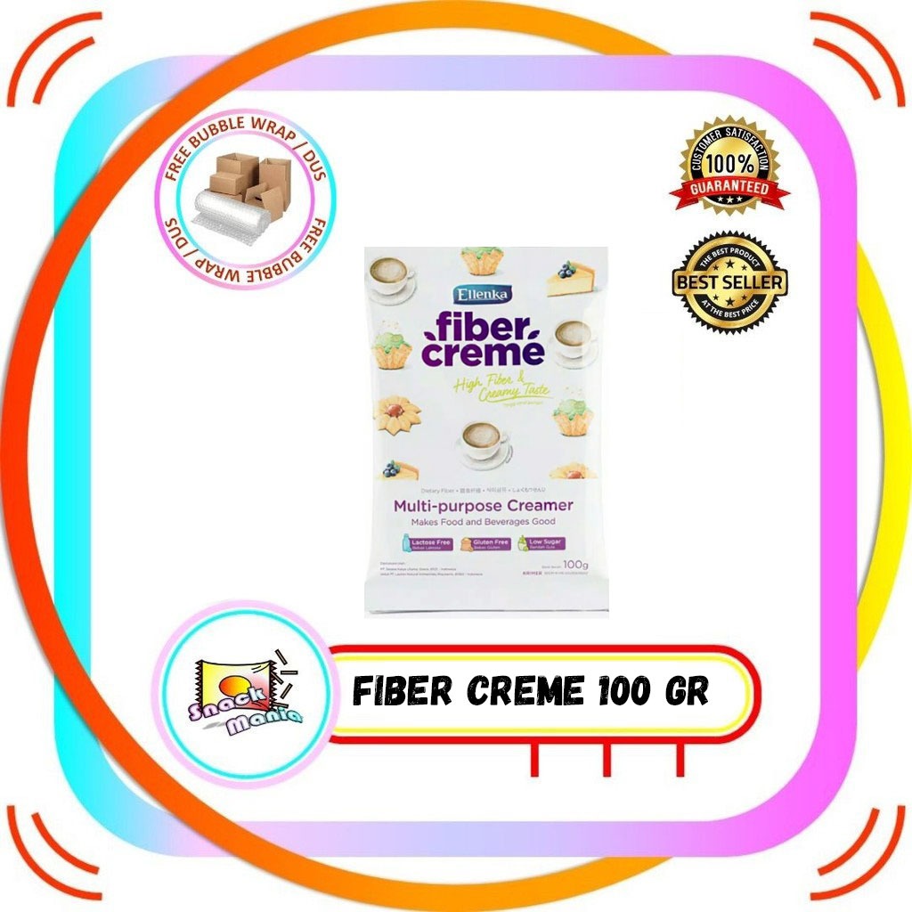 Ellenka Fiber Creme Multi PURPOSE Creamer ~ 100 gr Coconut Milk Creamer ...