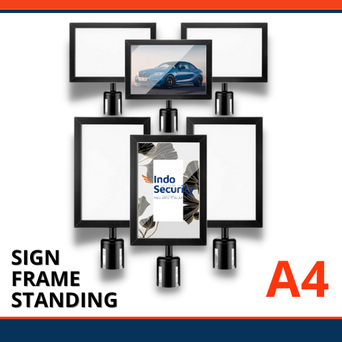 Sign Frame A4 Portrait/Landscape Stainless High Quality Queue Pole ...