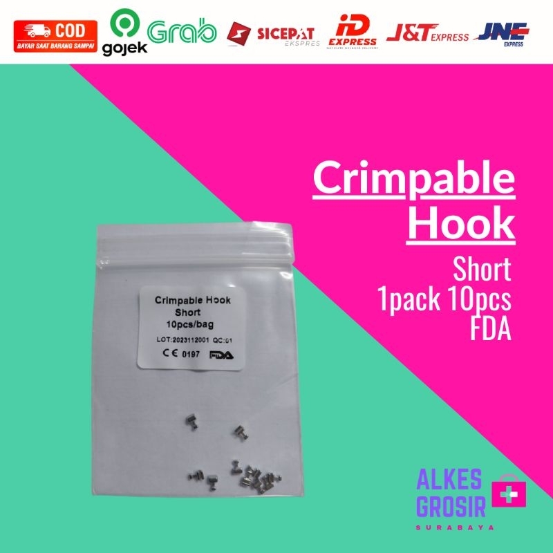 Crimpable Hook Short Long 1pack 10pcs Dental Sliding Crimpebel Hok ...