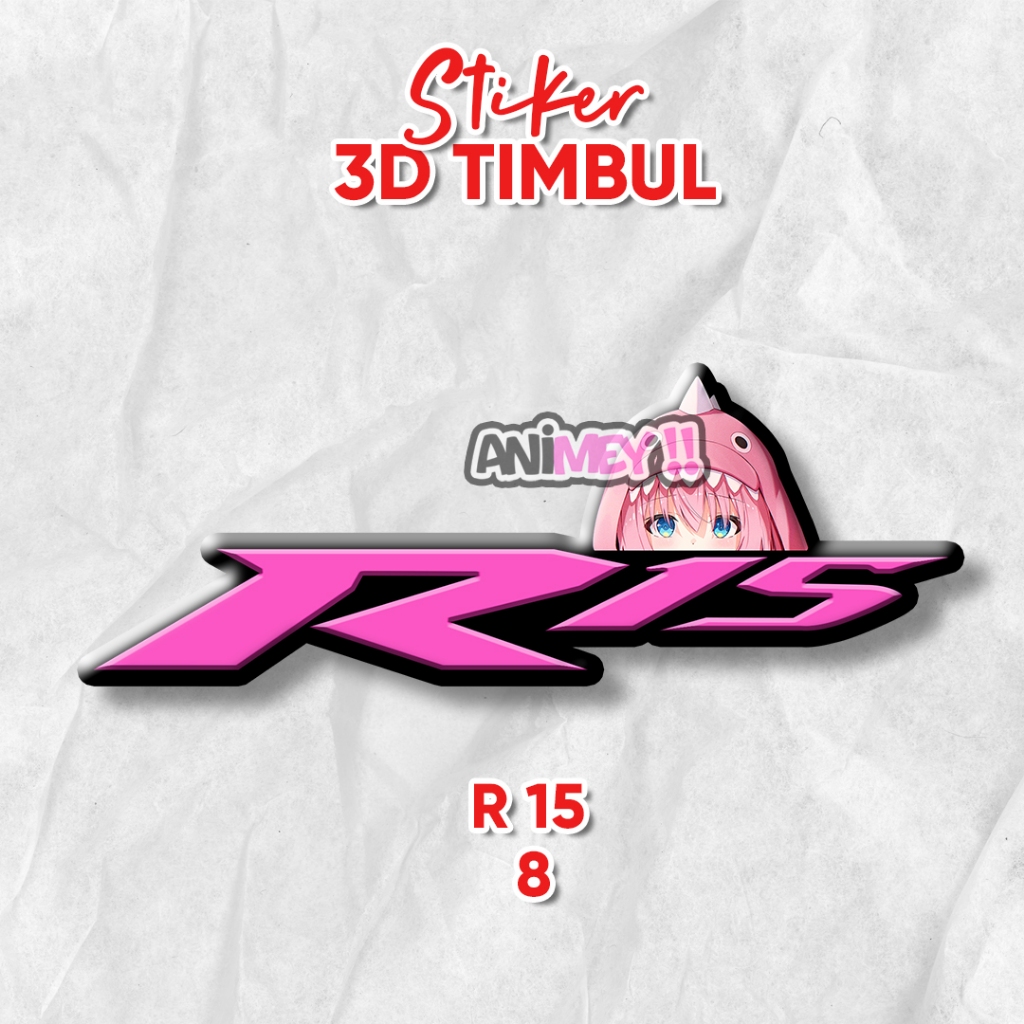 3d Embossed Anime Emblem Sticker Yamaha R15 Logo/Anime Resin Sticker ...