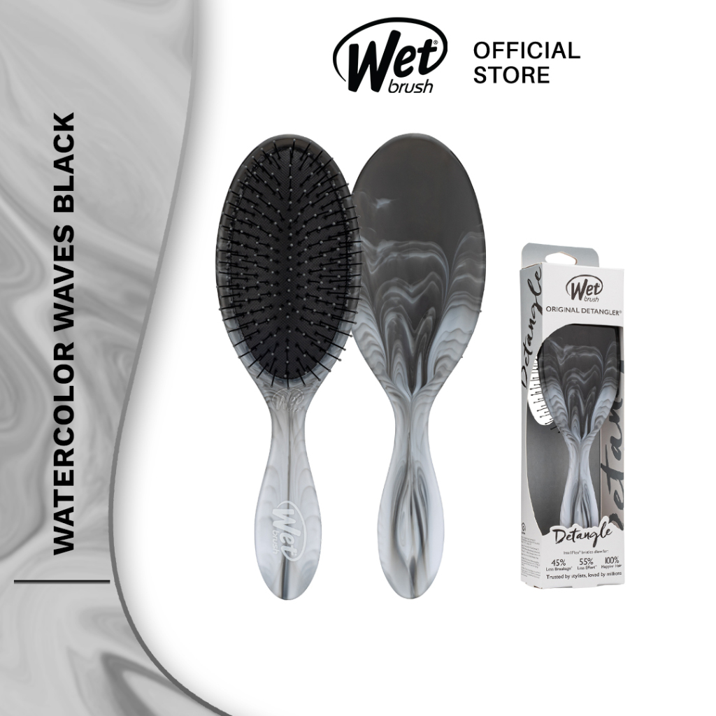 The Wet Brush Watercolor Waves Black Shopee Singapore