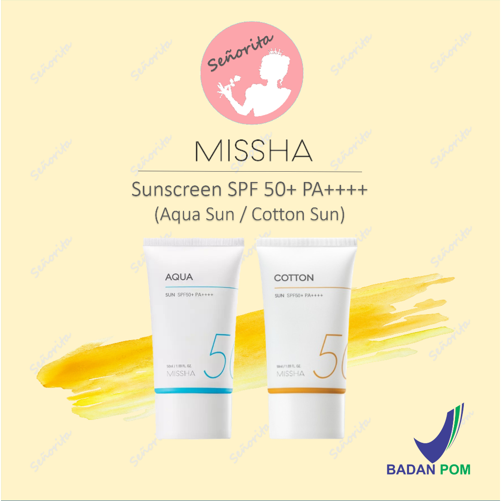 Missha All Around Safe Block Cotton Sun Spf50paaqua Sun Spf50