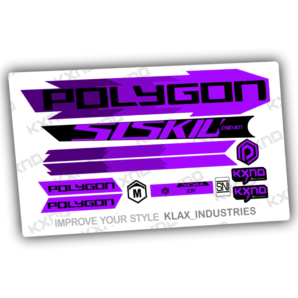 Decal Frame polygon SISKIU D7 2021 2022 2023 KLAX INDUSTRIES Bicycle Sticker