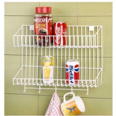 2-tiered Wire Spice Rack/Iron Rack 2-tier Multipurpose Bottle Rack/Soap ...