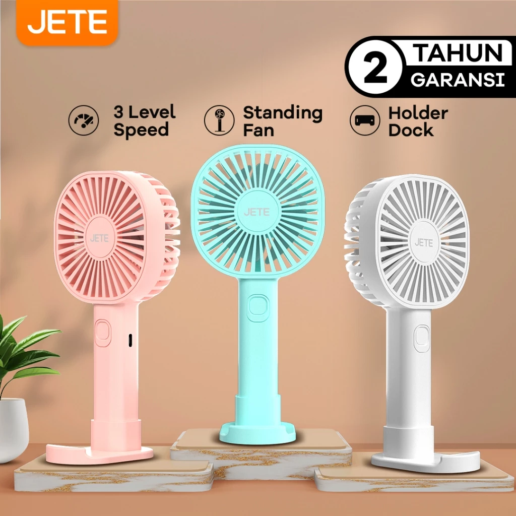 JETE SF2  Kipas Angin Portable with Holder Dock 19cm - Garansi 2 Tahun (RTL) - Gambar 2