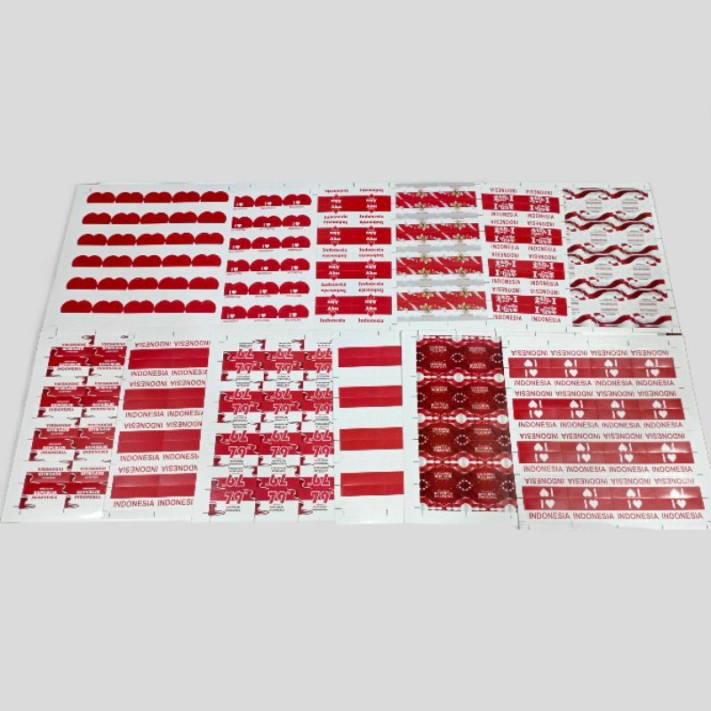 PUTIH MERAH Red And White Cheek Stickers/Flag Stickers/79Th RI ...