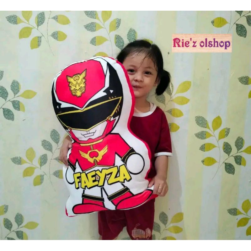 POWER RANGER CHARACTER PILLOW DOLL CUSTOM NAME (FREE NAME ENGRAVING ...