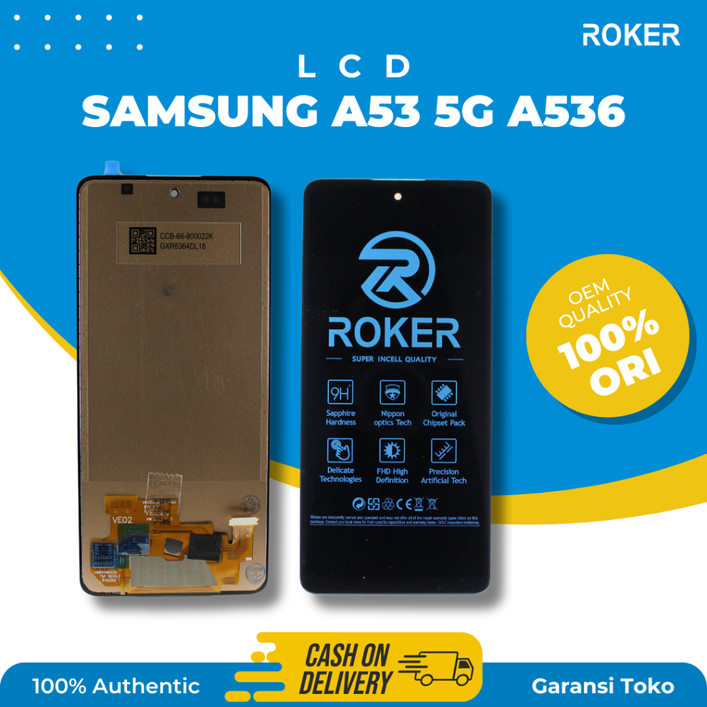 ROKER LCD TOUCHSCREEN SAMSUNG A53 5G / A536 FULLSET BY ROKER