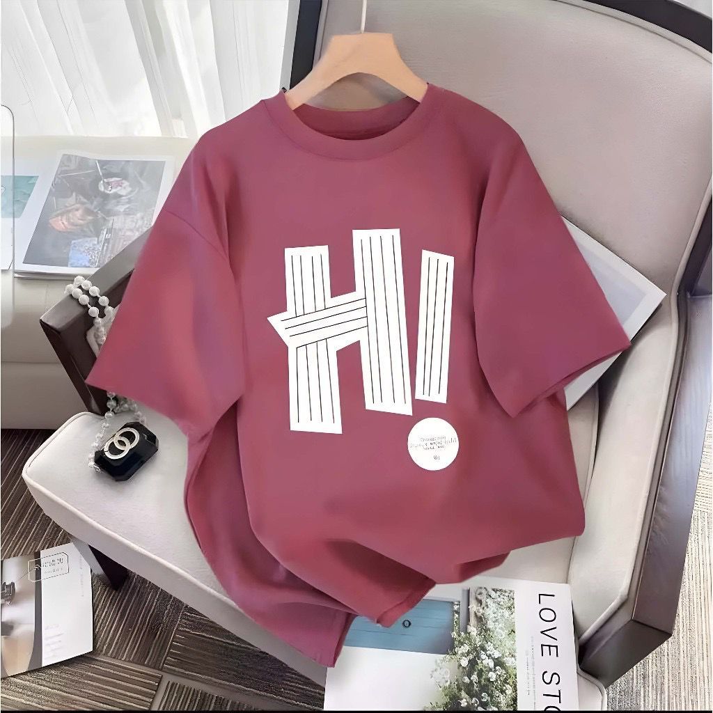 T SHIRT H Hi Women s T Shirt UNISEX COTTON COMBED KOREAN STYLE Shopee Singapore
