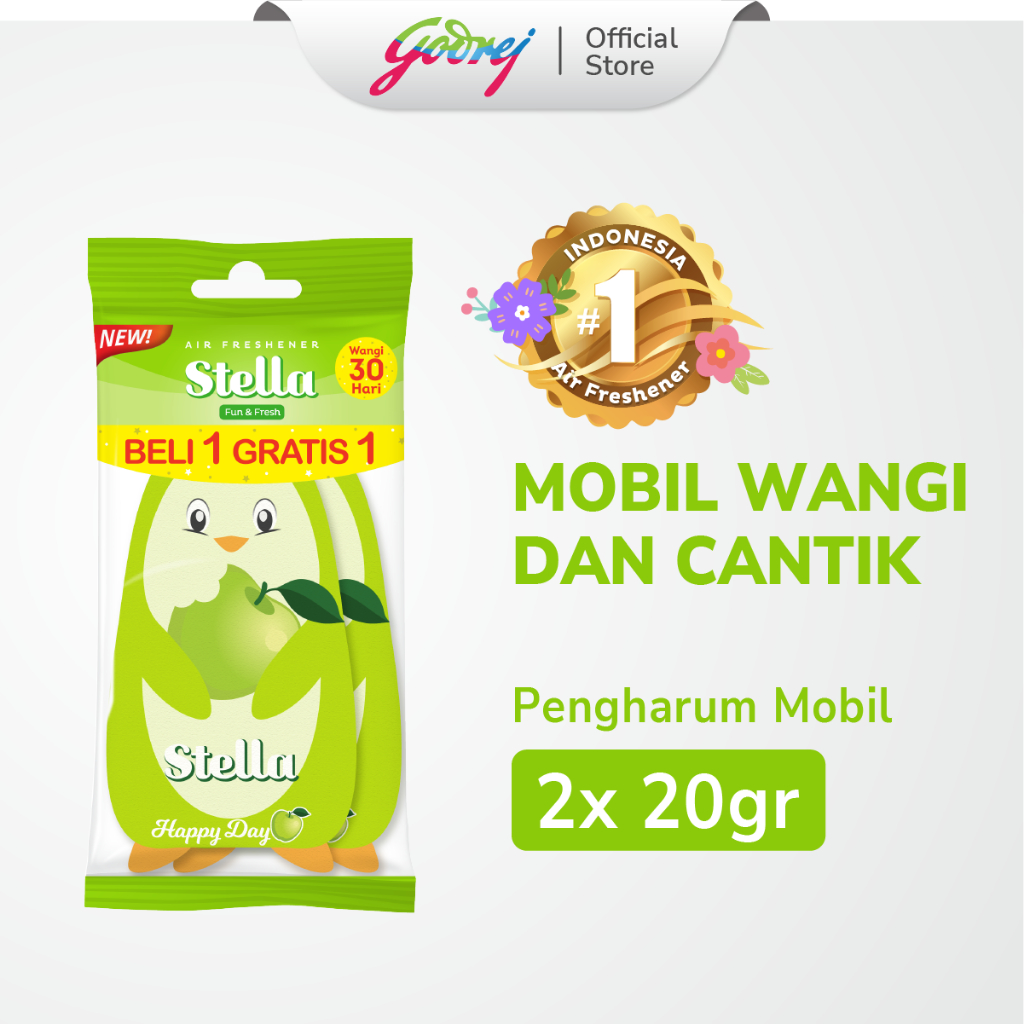 Stella Fun & Fresh Happy Day 20gr Beli 1 Gratis 1 - Pengharum Mobil