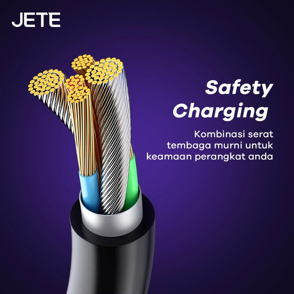 Kabel Data Kabel USB Type C to Lightning Fast Charging with LED JETE CX13 - Garansi 2 Tahun - Gambar 4
