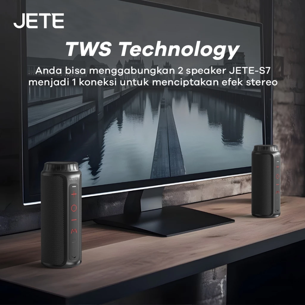 JETE S7 Speaker Bluetooth Portable IPX7 Waterproof - Speaker TWS - Garansi 2 Tahun - Gambar 4
