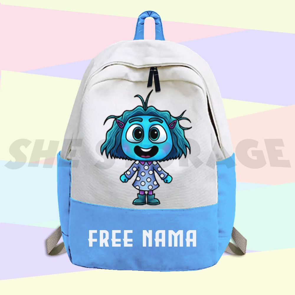 (FREE Name) CHILDREN'S BACKPACK ENVY INSIDE OUT 2 CHARACTER SCHOOL BAG ...