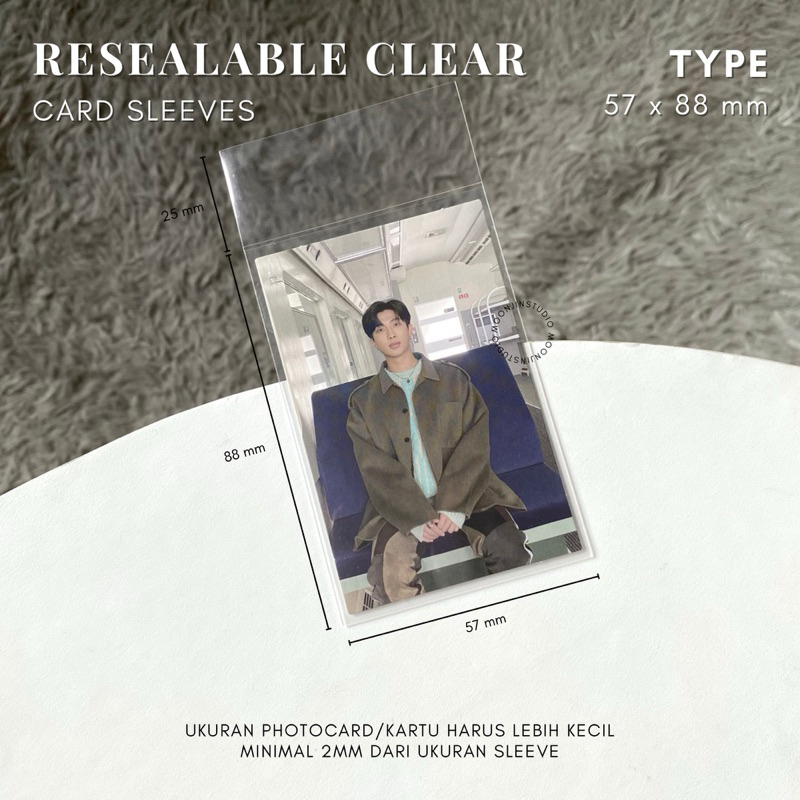Resealable] Moonjin Studio Premium Resealable Card Sleeves Innersleeve  Photocard Mini Pocha MPC Postcard | Shopee Singapore