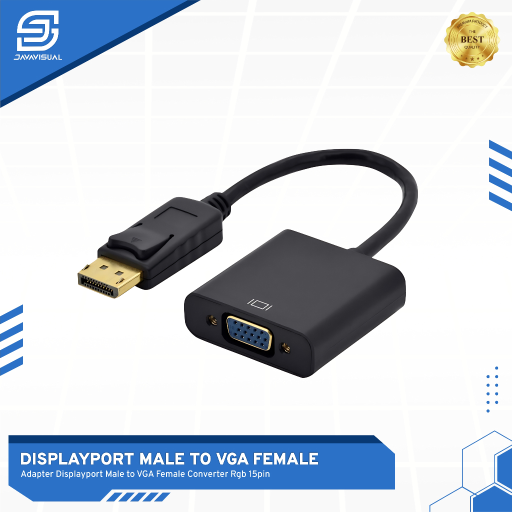 [JaVis] Male to VGA Female Converter DP RGB 15pin DisplayPort Adapter ...