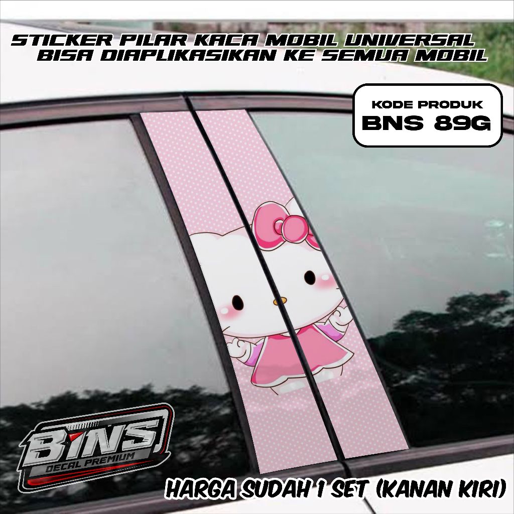 HELLO KITTY Bns89-car STICKER GLASS CHE KITTY PINK IMAGE CAN BE FOR ALL ...