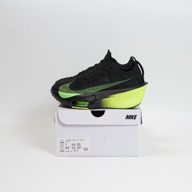 Nike Air Zoom Alphafly Next 3 Running Shoes Black Lime Green 100